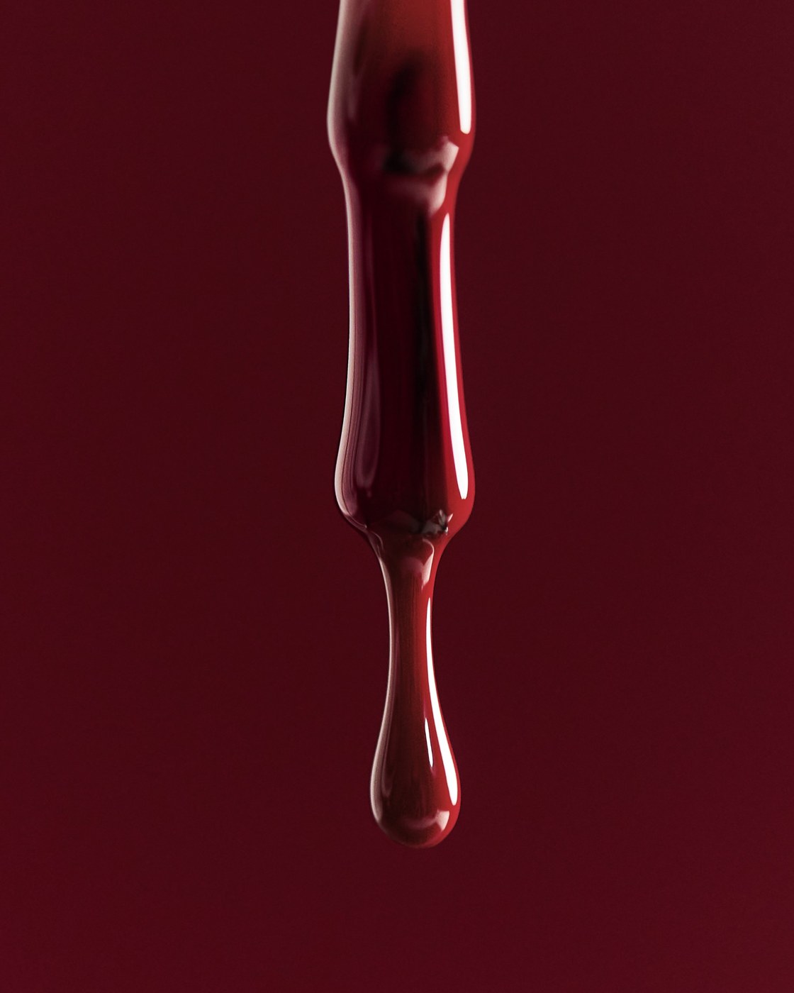 Red lacquer drip